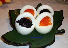 закуску  на новогодний банкет «Корзинки из яиц»
