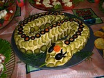 Салат Змея на новый 2013 год из кальмаров и сыра